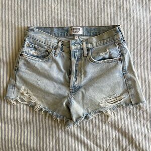 AGOLDE distressed jean shorts
